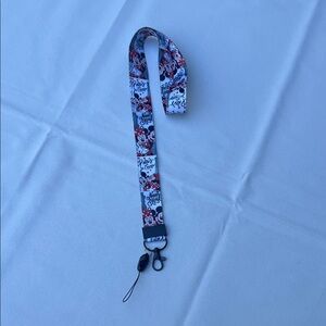 Disney Mickey Mouse Red and Black Lanyard